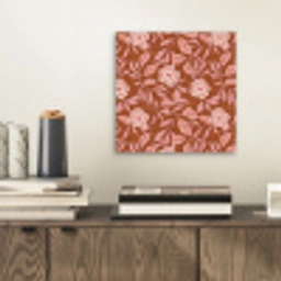 Patroon - Bladeren - Terracotta aluminium wit klein 46 -sfeer1