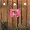 Giraf - Roze - Bril - Sjaal tuinposter los doek klein -sfeer1
