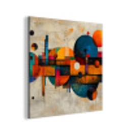 Kunst - Kleurrijk - Modern - Vormen aluminium wit klein -3d