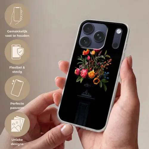 Tulpen - Bessen - Boeket - Vaas Telefoonhoesje iPhone 17 Pro klein -sfeer3_NL
