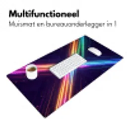 Kruisen - Lasterstralen - Neon Muismat XXL klein -sfeer4