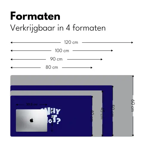 Blauw - Why not - Minimalistisch Muismat XXL klein -sfeer5