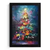 Kerstboom - Kerst - Abstract - Kleurrijk fotolijst zwart zonder passe partout klein -3d