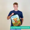 Teddybeer tussen de bloemen Rugzak - Zwart middel -sfeer7_NL