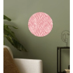 Zebra - Print - Roze Wandcirkel behangsticker klein 186 -sfeer2