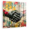Graffiti - Rozen - Handen - Street art - Banksy plexiglas 5mm klein -zzzproduct_nieuw