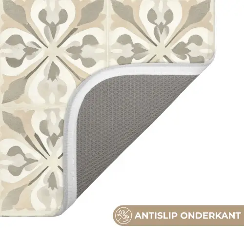 Tegel - Motief - Beige Badmat klein 997 -USP_AntislipNL
