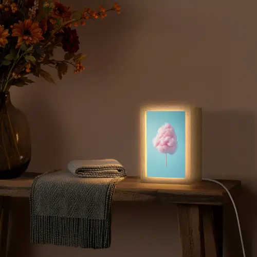 Suikerspin - Zoet - Snoep Light Box met kabel (Tafellamp) klein -sfeer4
