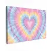 Hartvorm - Pastelkleuren - Tie Dye canvas 2cm klein -z3d