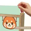 Rode panda - Groen - Cartoon Light Box met kabel (Kinderlampje) klein -USP_websiteprintNL