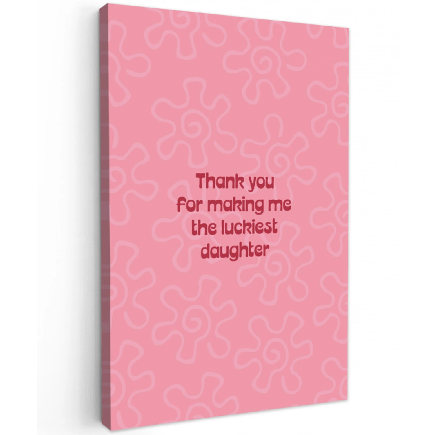 Tekst - Rood - Moederdag Tuinposter op houten frame 2 cm dik middel -3d