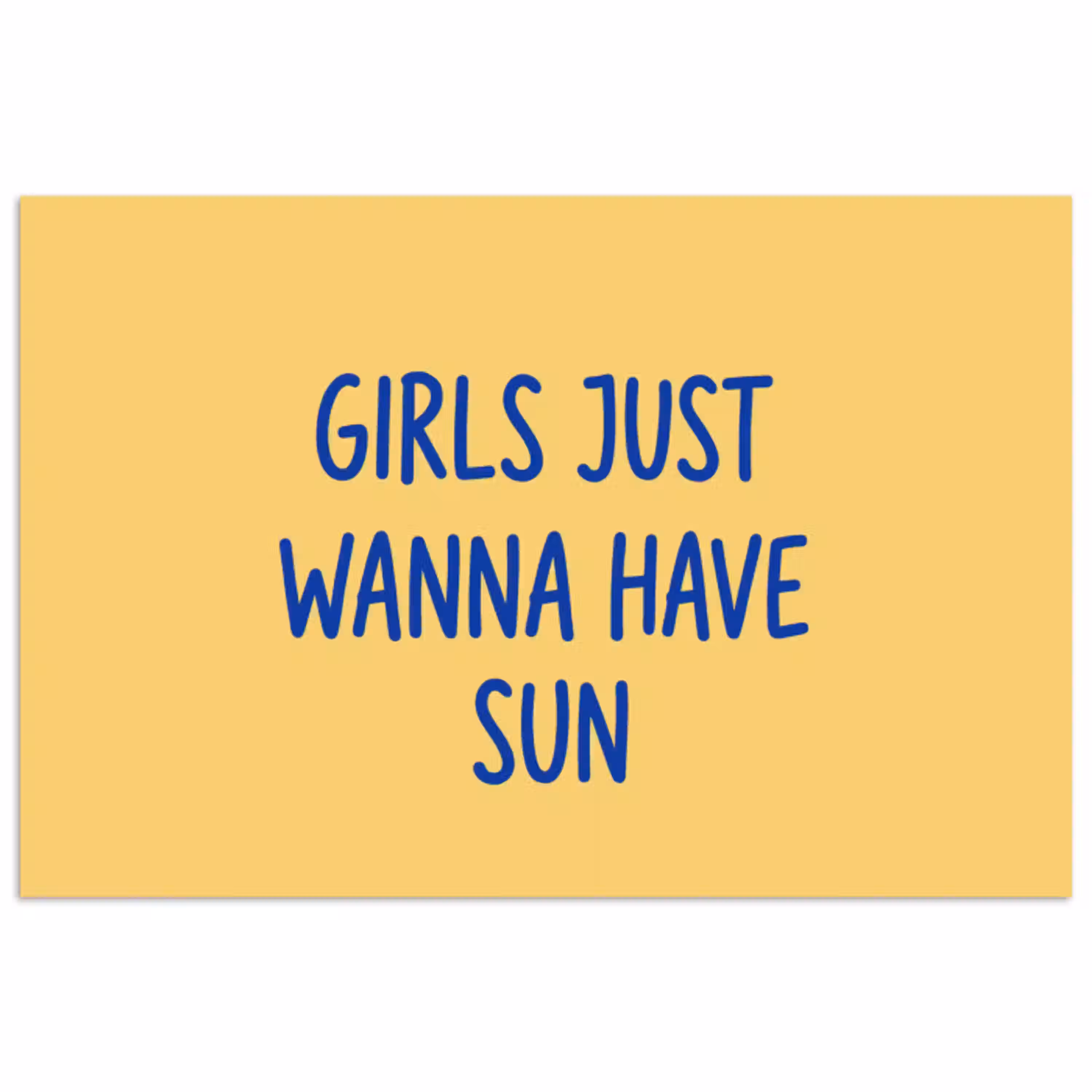 Tekst - Zon - Zomer - Modern - Geel poster papier klein -3d