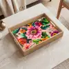 Bloemen - Kleurrijk - Roze Dienblad Rechthoek middel -sfeer1