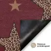 Sterren - Luipaardprint - Dream - Bordeaux Deurmat klein -antislip_FR