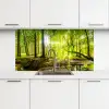 Bos - Landschap - Water - Bomen - Zon - Groen - Natuur keuken achterwand 2 middel -3d