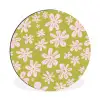 Bloemen - Roze - Getekend - Patroon Wandcirkel aluminium klein -3d