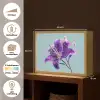 Lelie - Bloem - Paars - Stippen Light Box met batterij (Wandlamp) middel -USP_websiteoverzichtNL
