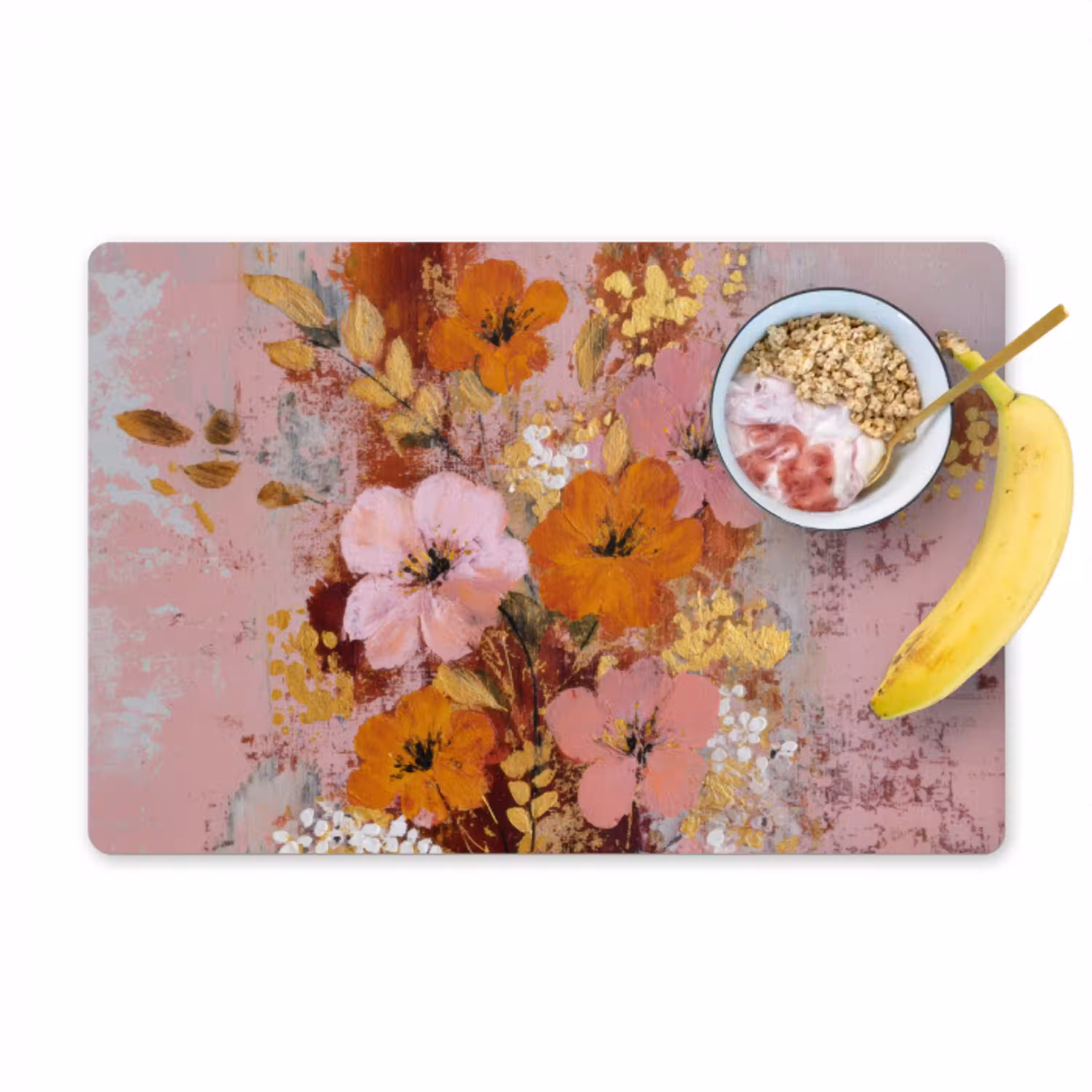 Schilderij - Bloemen - Rustiek - Roze Placemat vinyl groot -zzzproduct_Kitchenyeah-website