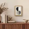 Cirkels - Strepen - Minimalistisch - Zwart Light Box met kabel (Tafellamp) klein -sfeer2