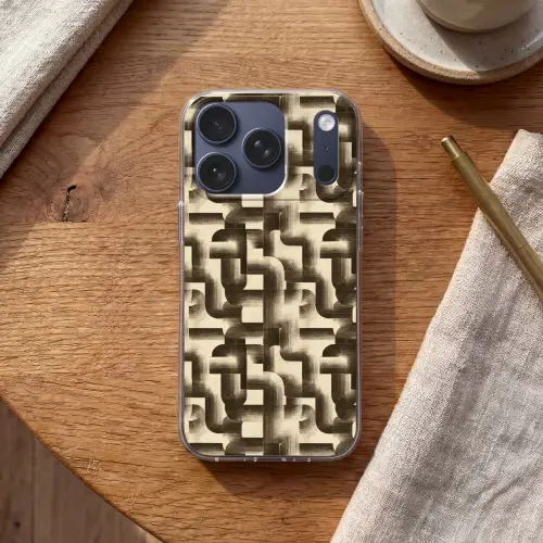 Abstract - Retro - Zwart Telefoonhoesje iPhone 17 Pro klein 878 -sfeer1