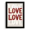 Love - Rood - Tekst fotolijst zwart zonder passe partout klein -3d