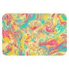 Geel - Roze - Blauw - Retro Badmat klein -3d