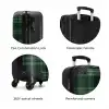 Klassiek geruit patroon in groene tinten NBS - Handbagage koffer - Unisex middel zzzzzzzbolletjes_ENG