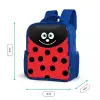 Dierenportret - Lieveheersbeestje - rood Kinderrugzak - Blauw middel -productfoto_formaten