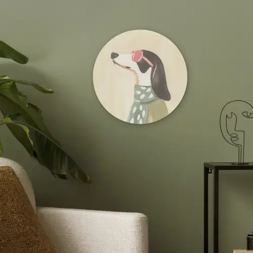 Hond - Zonnebril - Sjaal Akoestische PET Vilt - Rond klein -sfeer2