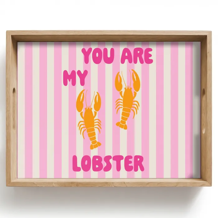 Lobster - Love - Valentijn Dienblad Rechthoek middel -z3d_shopping