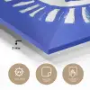 Zon - Gezicht - Penseelstructuur - Blauw plexiglas 5mm klein -sfeer2