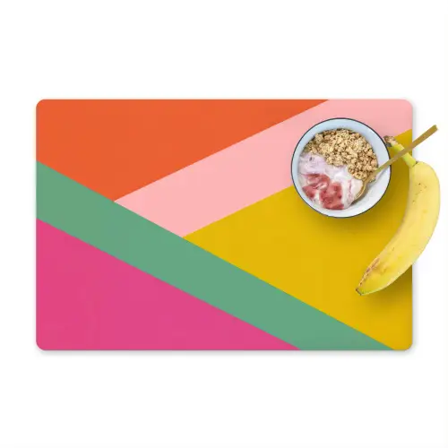 Driehoeken - Kleurrijk - Abstract Placemat vinyl groot -zzzproduct_Kitchenyeah-website