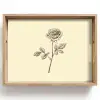 Illustratie - Zwart - Roos Dienblad Rechthoek middel -z3d_shopping