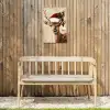 Kerst - Hert - Gewei - Rood Tuinposter op houten frame 2 cm dik klein -sfeer4