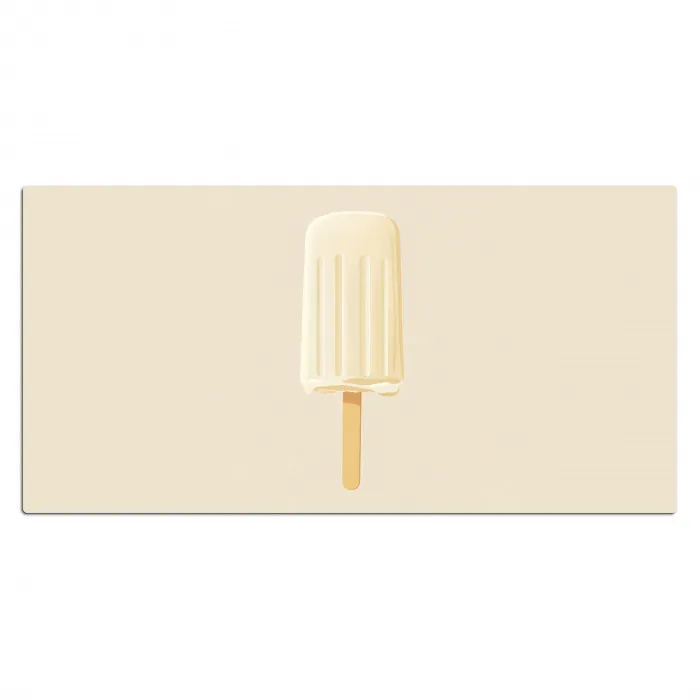 Minimalistisch - Waterijsje - Stokje - Beige Muismat XXL klein -3d_leeg