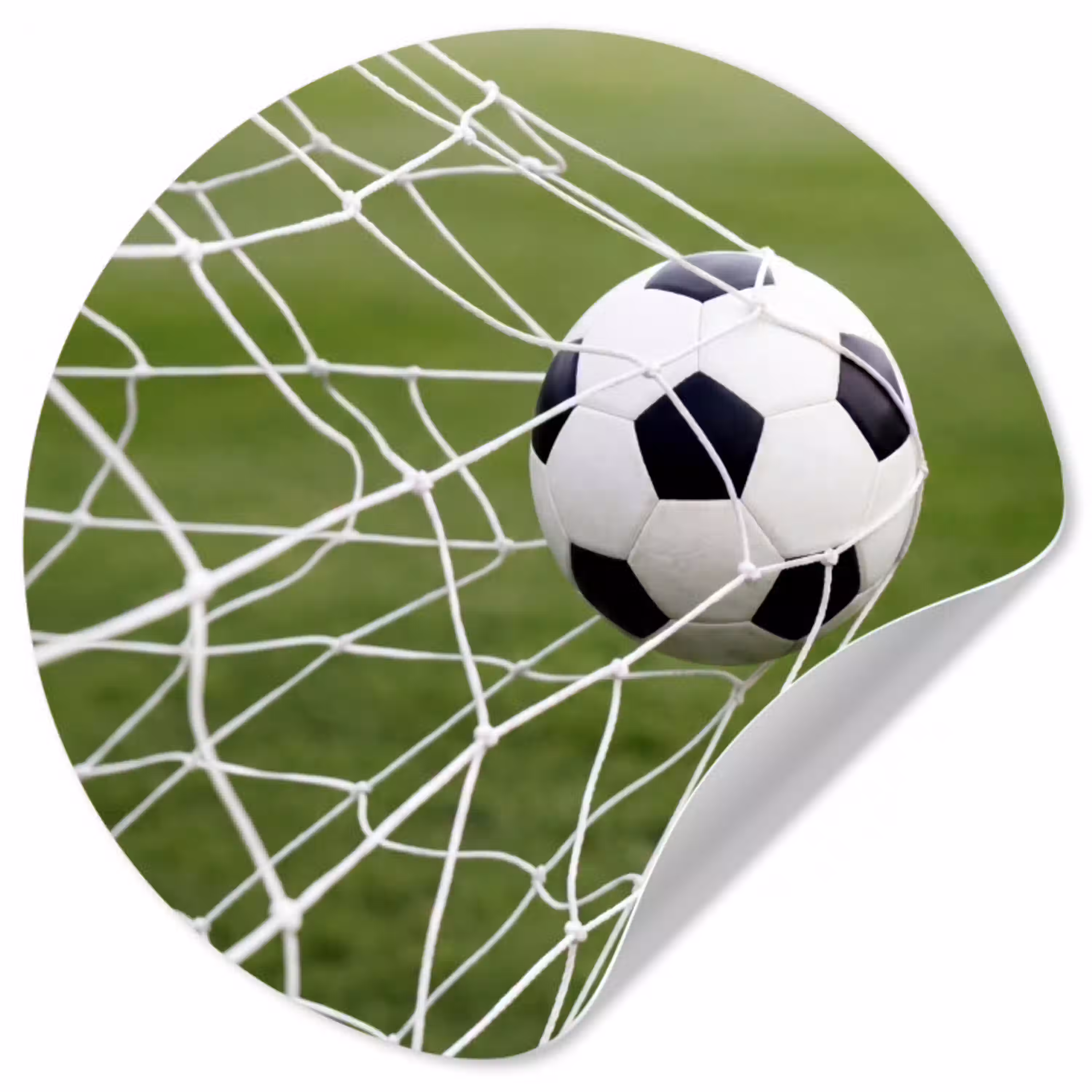 Voetbal - Goal - Net - Sport Wandcirkel behangsticker klein -3d