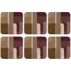 Vlakken - Abstract - Bordeaux - Lijnen onderzetter kurk middel -zkaufland3dotto