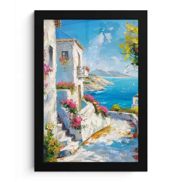 Landschap - Bloemen - Natuur - Zomer fotolijst zwart zonder passe partout klein -3d