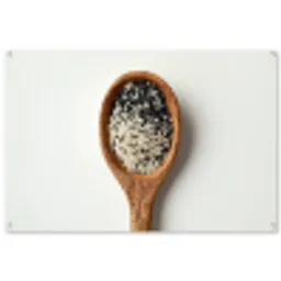 Lepel - Sesam - Wit tuinposter los doek groot -3d