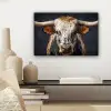 Stier - Kleurrijk - Hoorns canvas 2cm klein -sfeer6