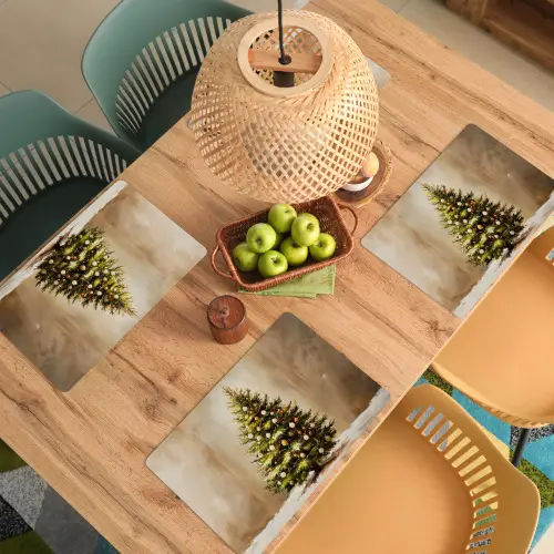 Kerst - Sfeer - Groen Placemat vinyl groot -zzsfeer5_Kitchenyeah-website