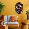 Lippen - Bloemen - Verf - Oranje - Kunst - Abstract - Oude meesters Wandcirkel Ovaal Forex klein -sfeer4