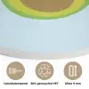 Avocado - Illustratie - Groene - Vrucht Akoestische PET Vilt - Rond klein -closeup_NL