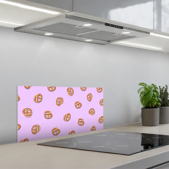 Pretzels - Eten - Paars keuken achterwand spatscherm klein -3d_schuin