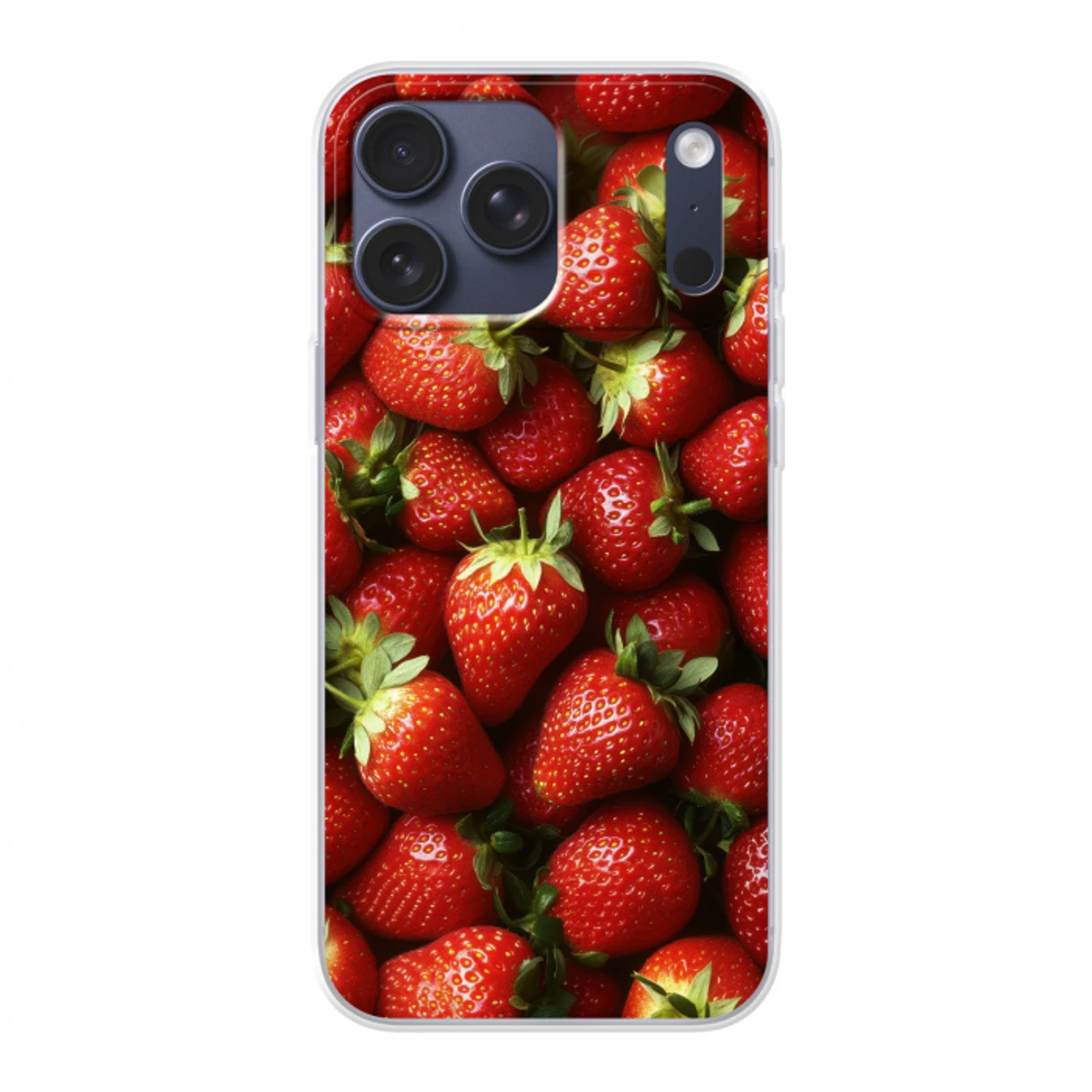 Aardbei - Fruit - Rood Telefoonhoesje iPhone 17 Pro Max klein -3d