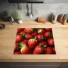 Aardbei - Fruit - Rood Inductie beschermer vinyl 3mm middel -sfeer5