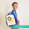 Leeuw - Manen - Kleurrijk Kinderrugzak - Blauw middel -sfeer3_UK