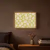 Bloemen - Roze - Getekend - Patroon Light Box met batterij (Wandlamp) middel -sfeer4