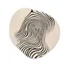 Lijnen - Abstract - Golvend - Zwart Wandcirkel Organisch Plexiglas middel -3d