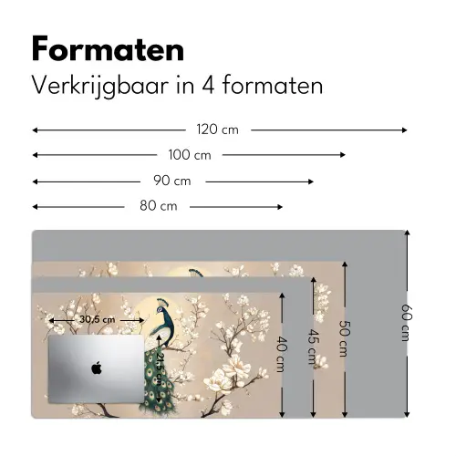 Pauw - Tak - Bloemen Muismat XXL klein -sfeer5